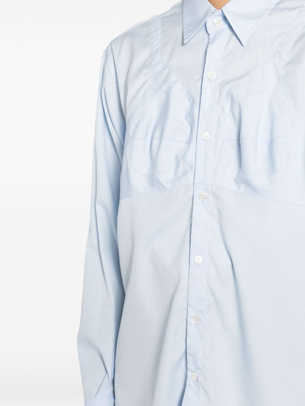 bra-detail cotton shirt - 5