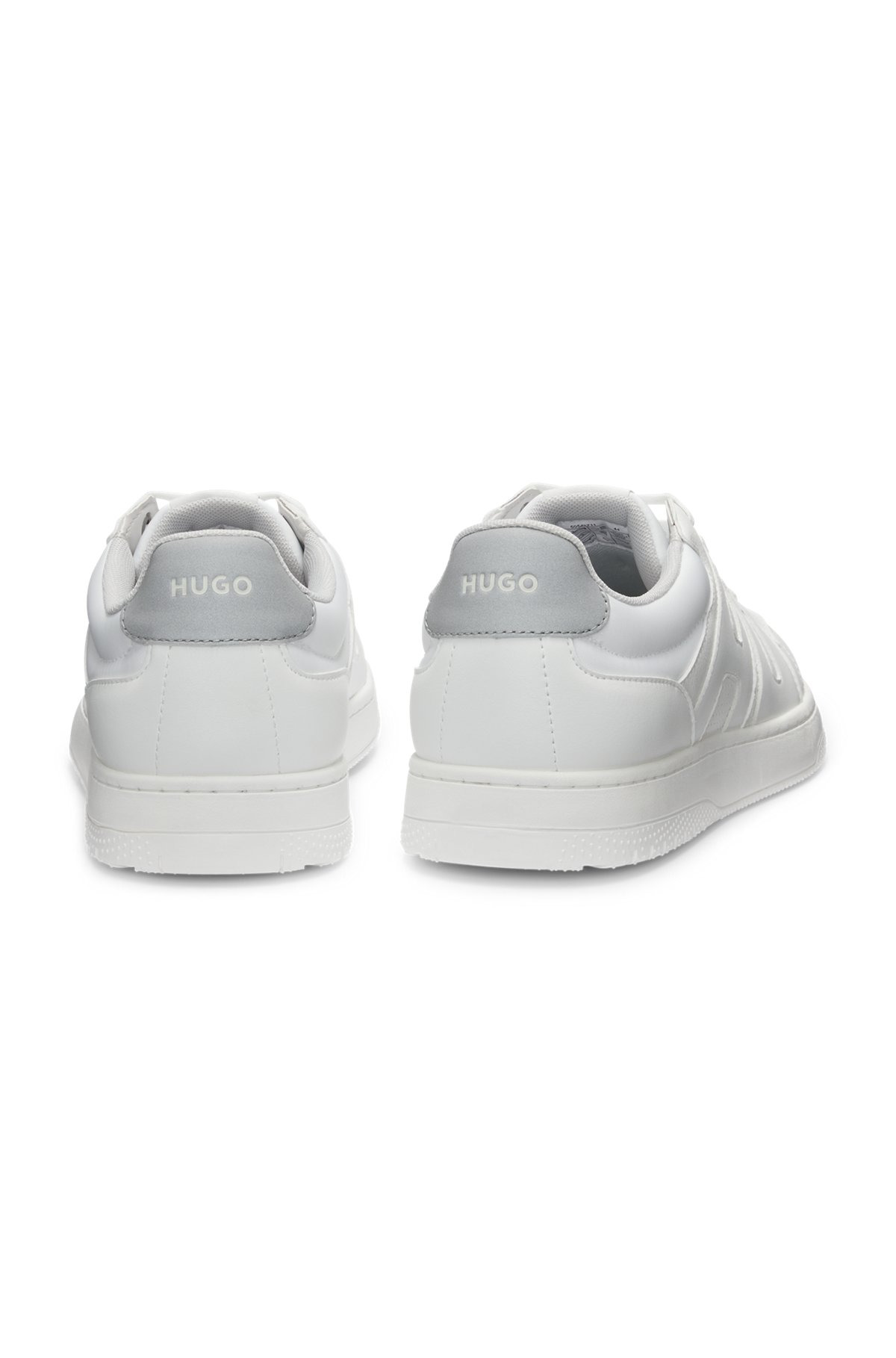 FAUX-LEATHER TRAINERS WITH LOGO UPPERS - 5