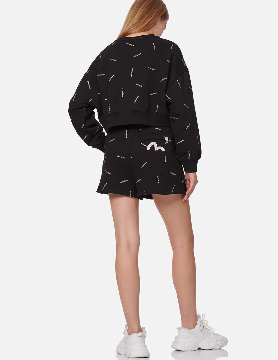 Allover Logo Glitter Print Sweatshirt - 6