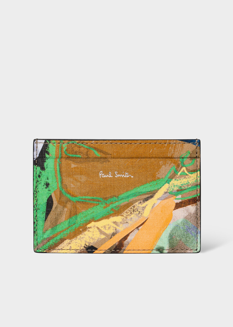 'Life Drawing' Print Leather Card Holder 1