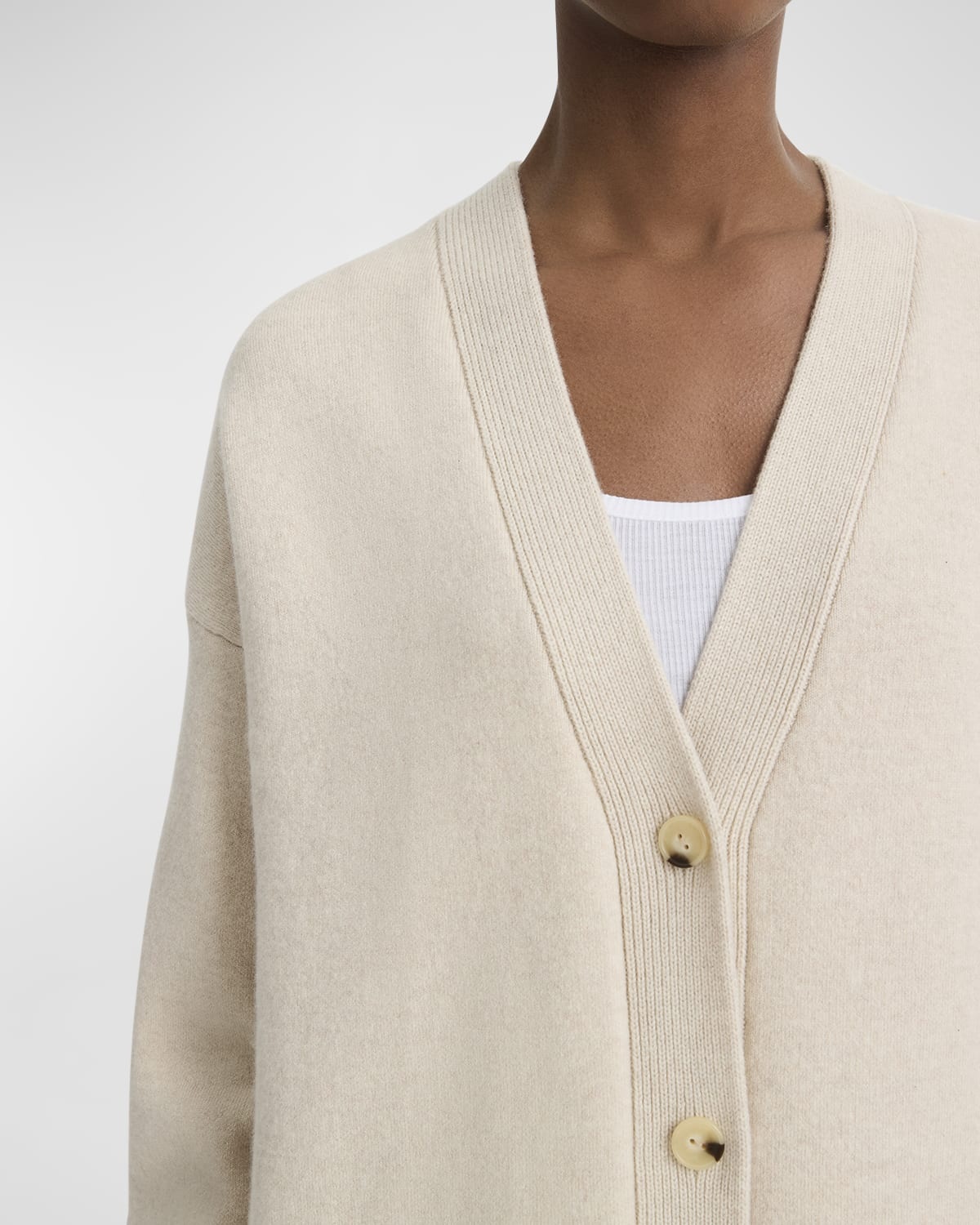 Wool and Cashmere Oversized Double-Knit Cardigan - 3