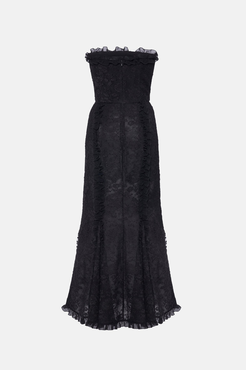 LACE BUSTIER DRESS WITH VELVET BOWS 2
