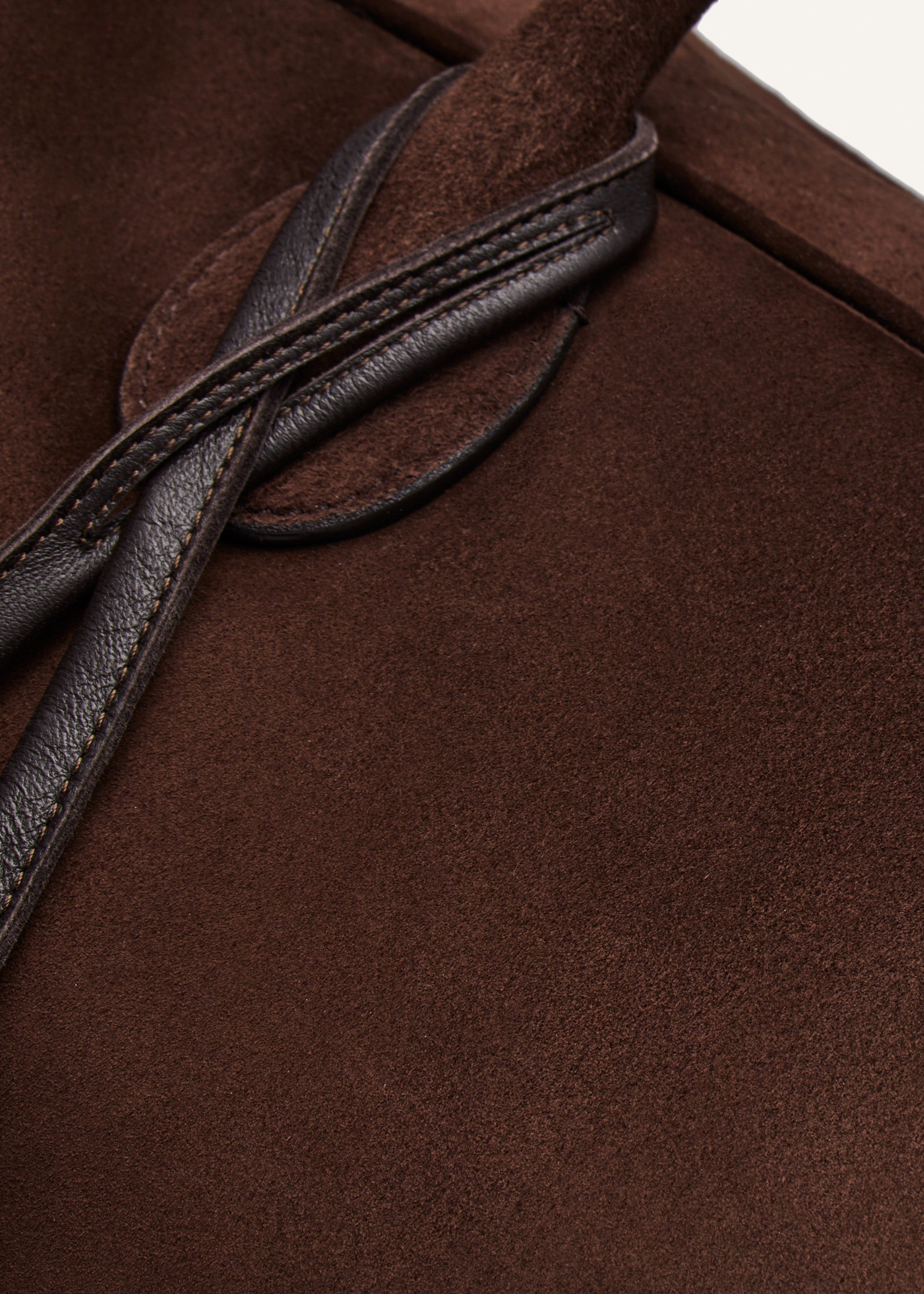 Large Brigitte bag in brown suede - 4