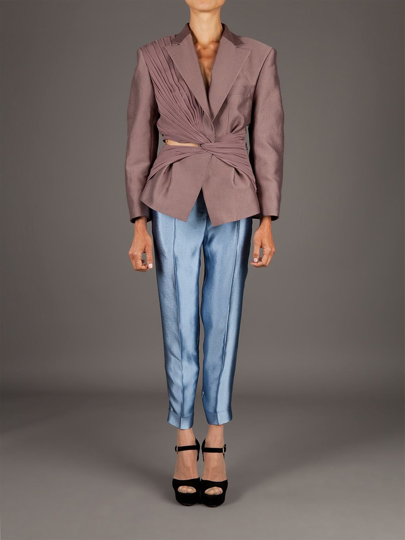 Haider Ackermann twist detailed jacket outlook