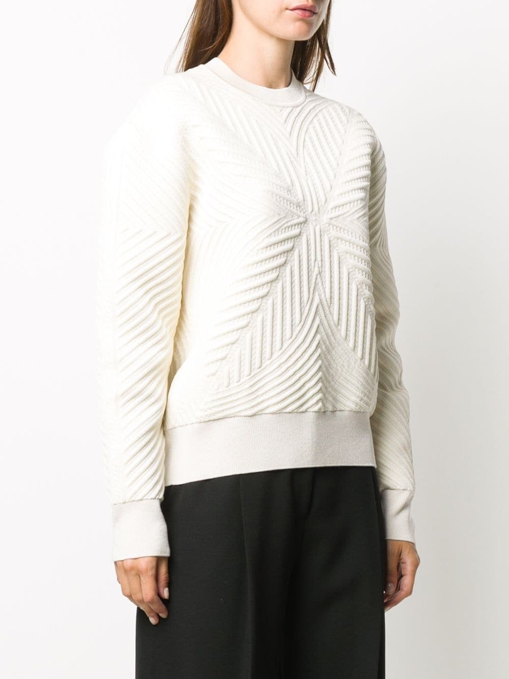 patterned rib-knit jumper - 3