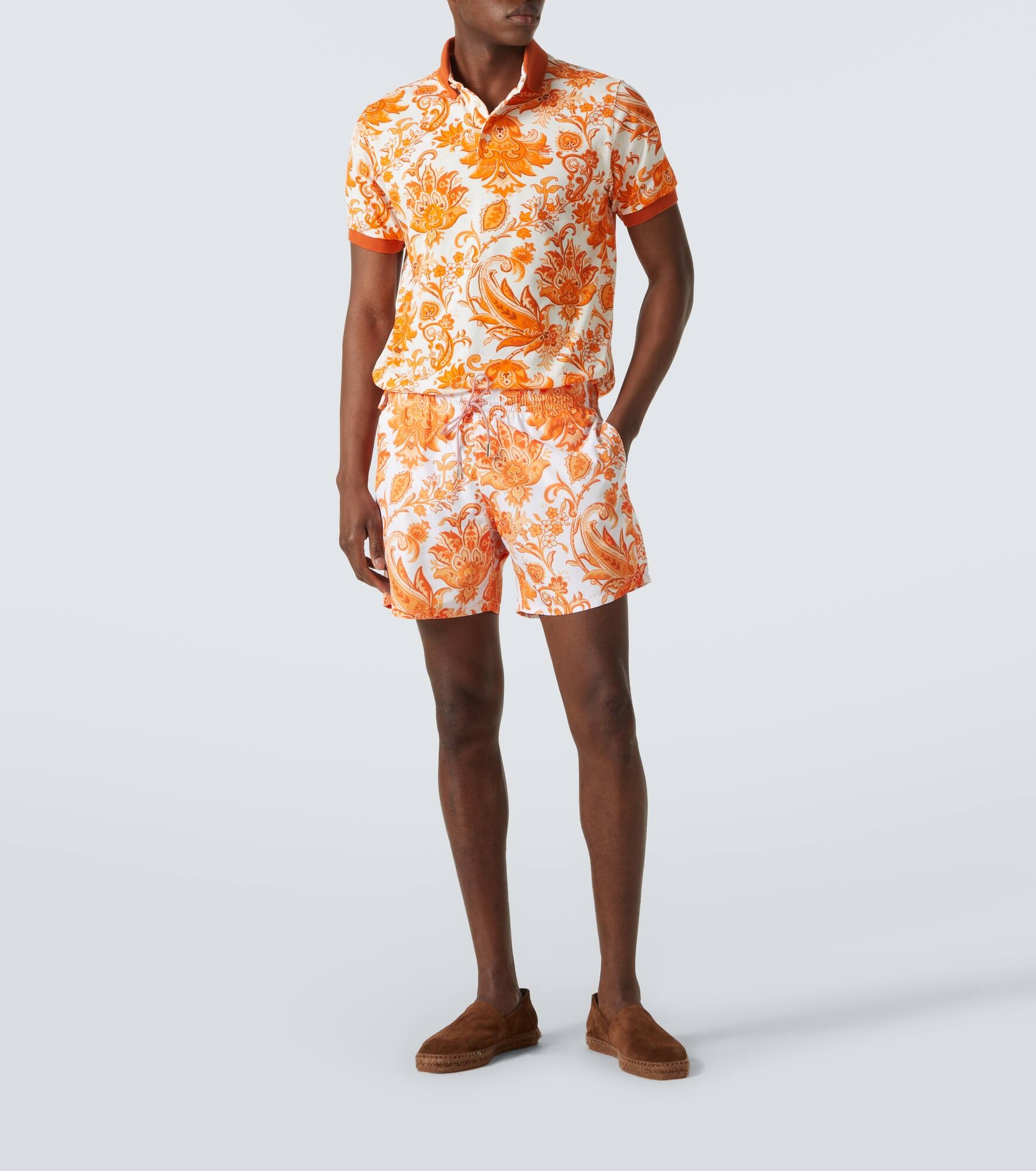 Printed cotton polo shirt - 2