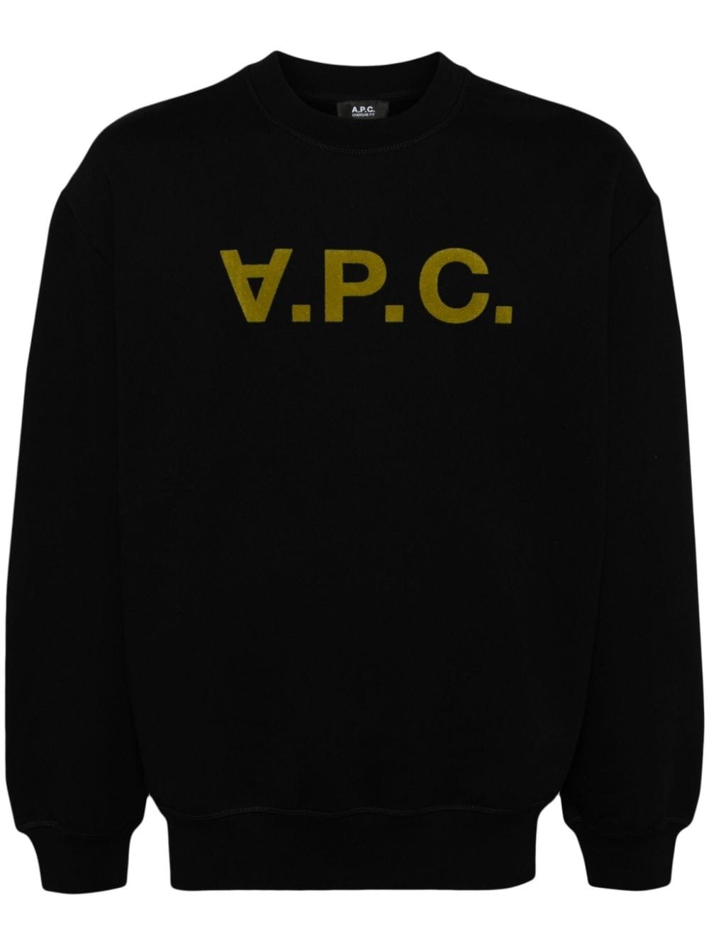 devorÃ© effect logo-print round neck sweatshirt - 1