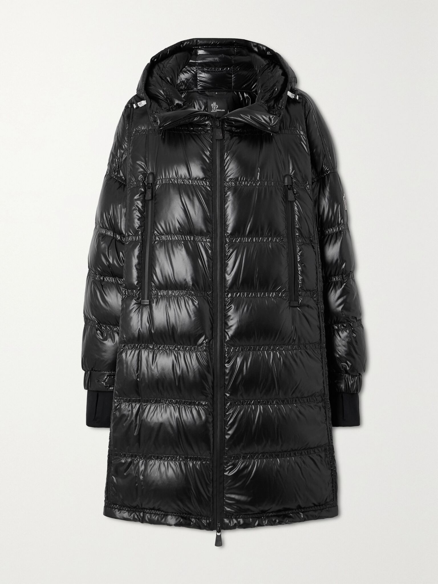 Rochelair hooded padded quilted shell down parka Black - 1