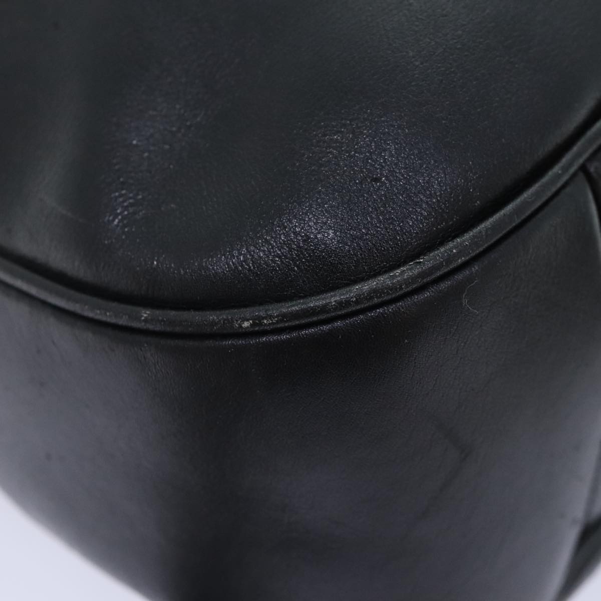 GUCCI Bamboo Hand Bag Leather Black Gold - 11