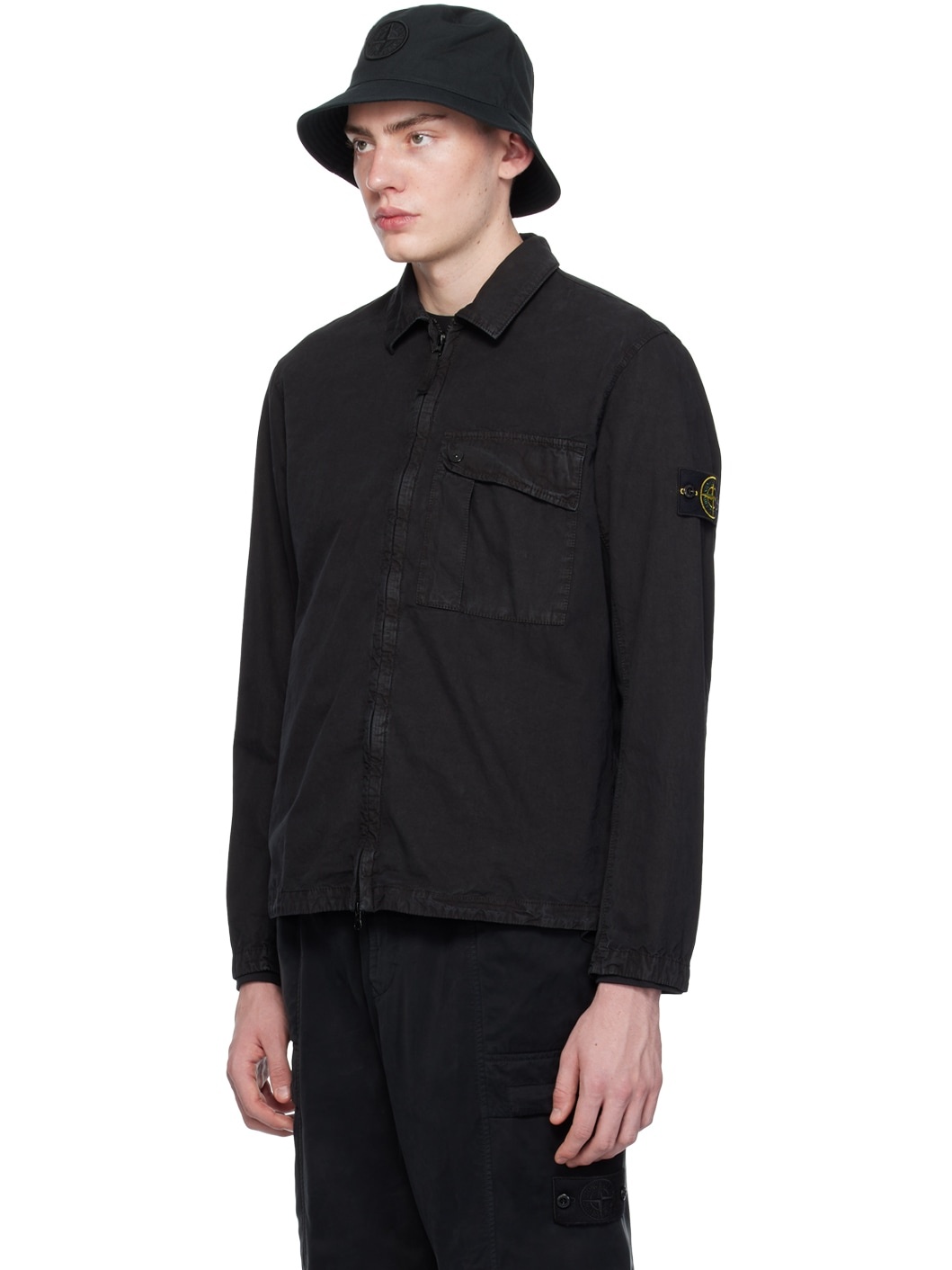 Stone Island 655F3 STONE ISLAND GHOST PIECE BLACK | REVERSIBLE