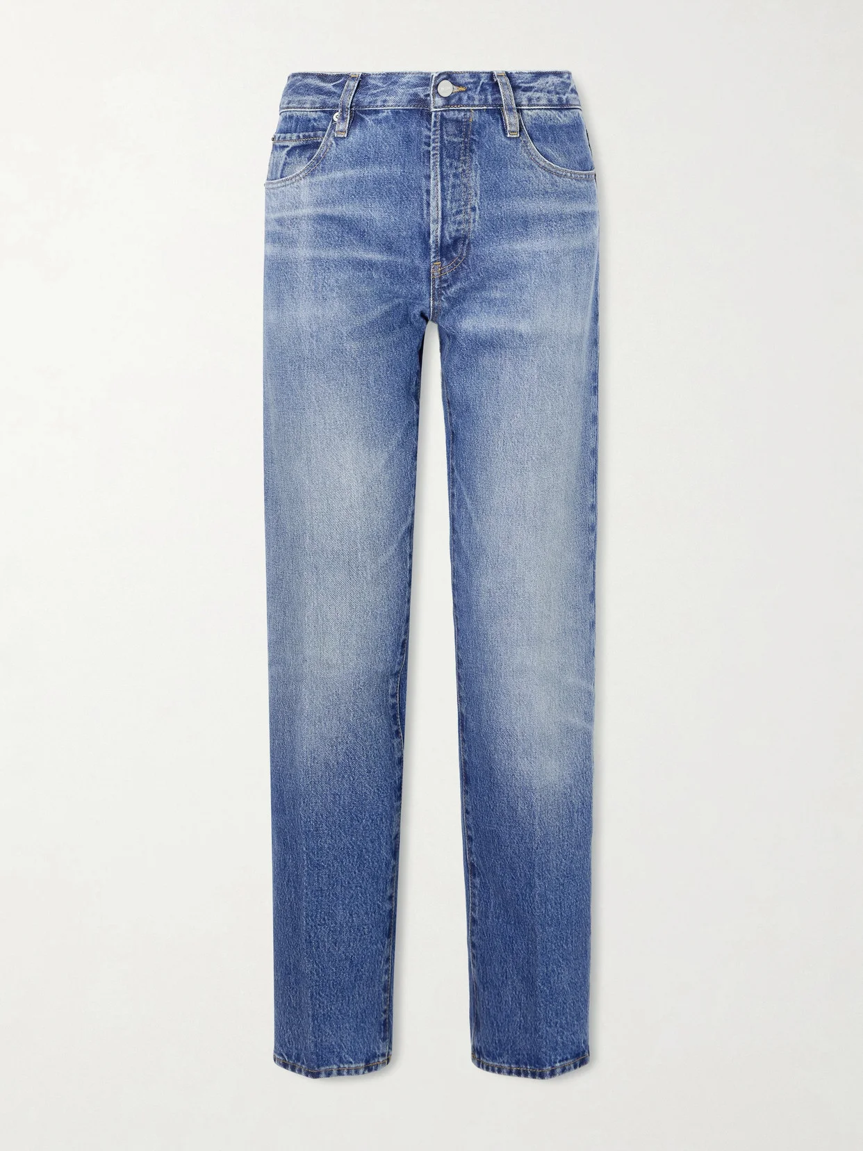 Essential Recycled Mid-rise Straight-leg Jeans - 1