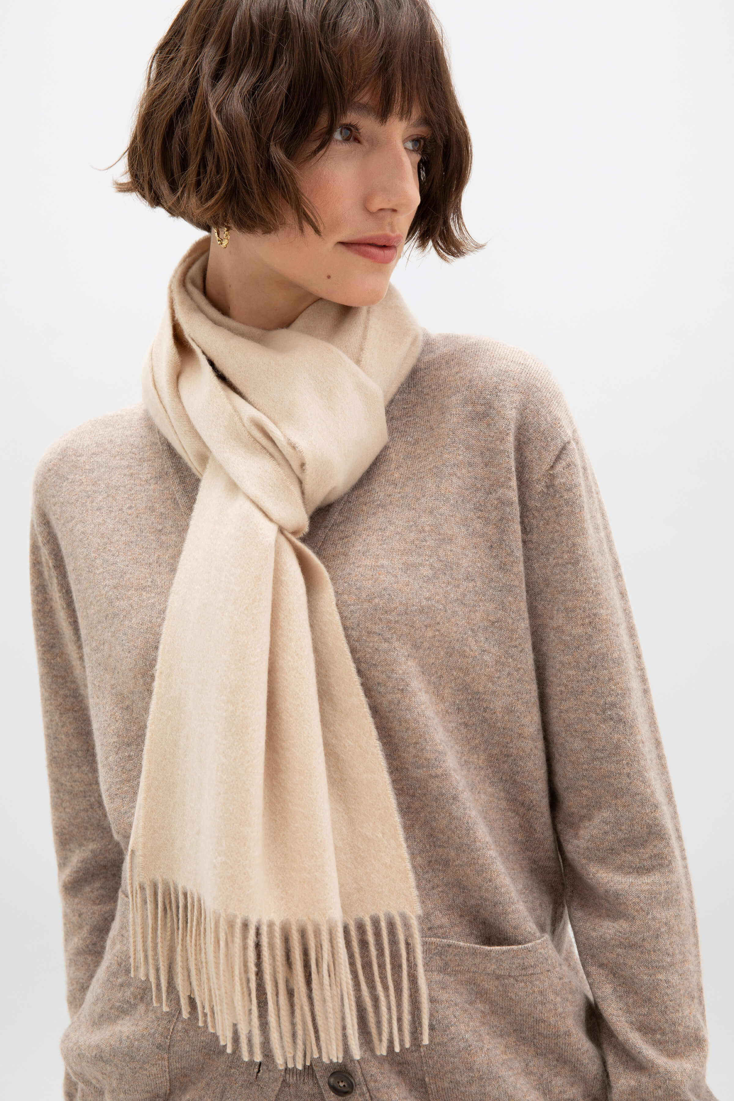 Wide Cashmere Scarf - 2