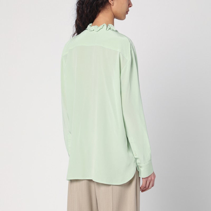 Victoria Beckham Light Green Shirt With Ruffles Women - 2