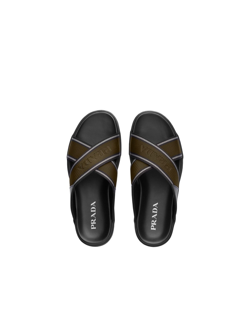 Leather and nylon sandals 4