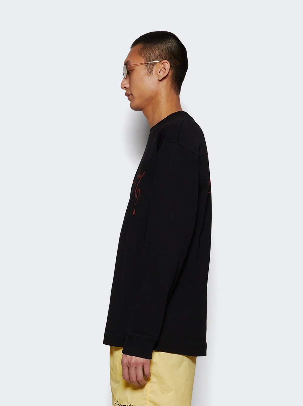 Regular Long Sleeves Tee Black - 3