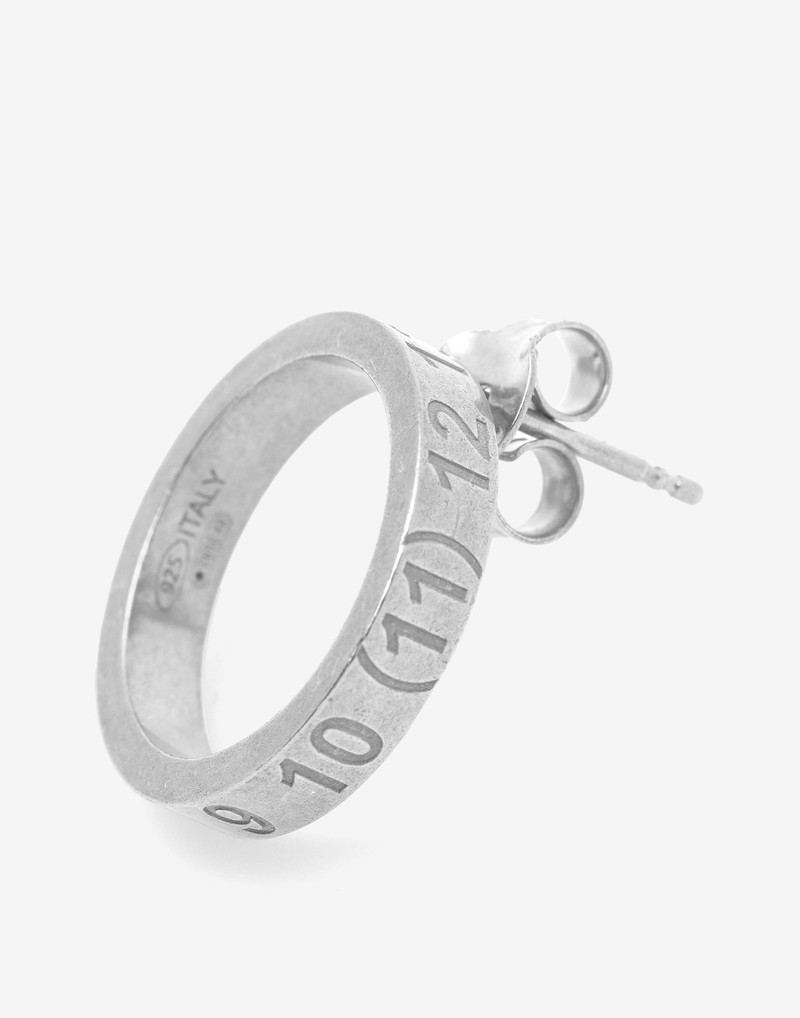 Number logo circle earring 3