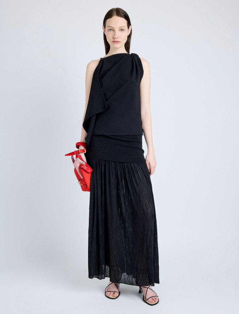 Proenza Schouler Paige Skirt in Pleated Crepe Chiffon outlook