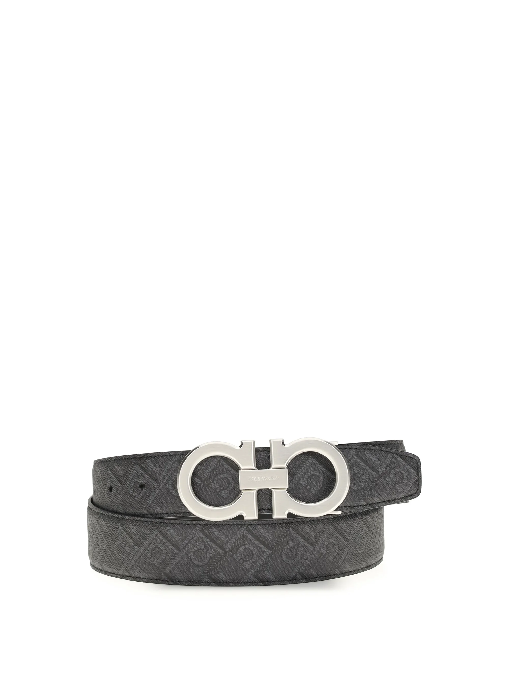 Ferragamo Reversible Gancini Belt Nero/Grigio - 1