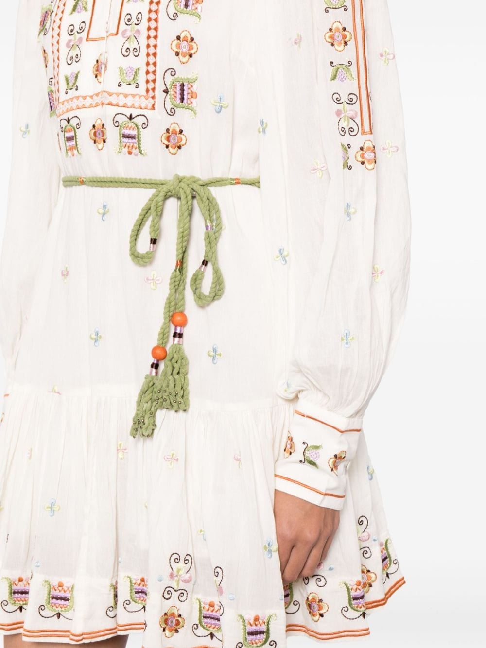 Lovella floral-embroidered minidress - 5
