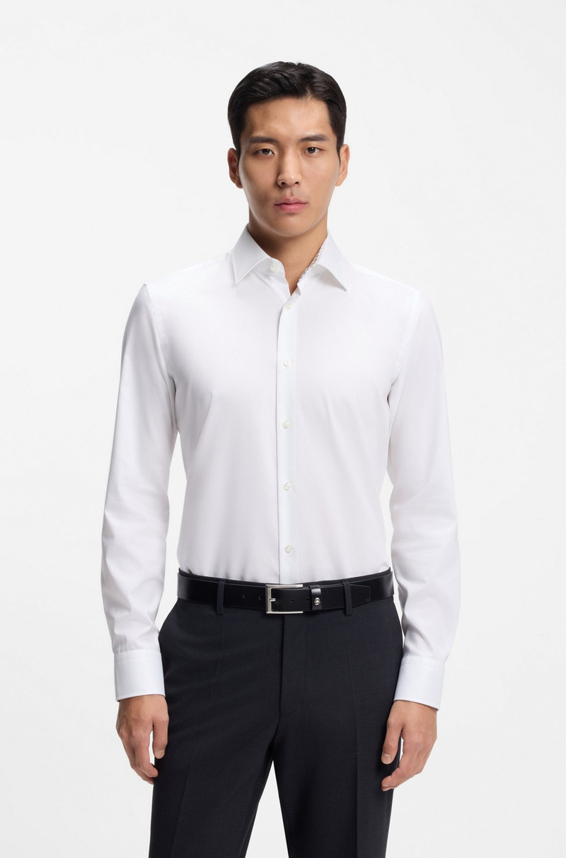 EASY-IRON SLIM-FIT SHIRT IN COTTON POPLIN 2