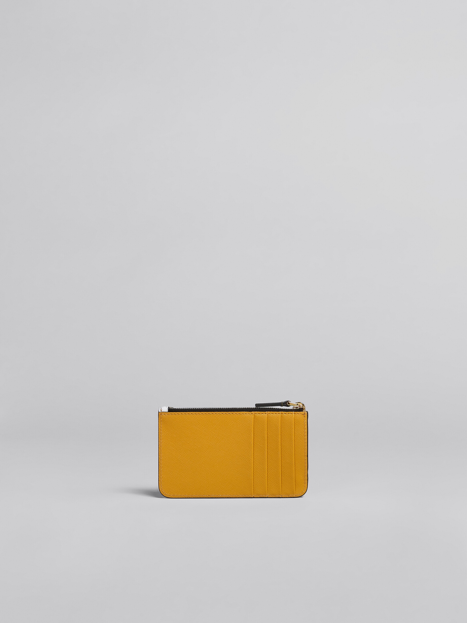 GREEN MULTICOLOUR SAFFIANO LEATHER CARD CASE - 3