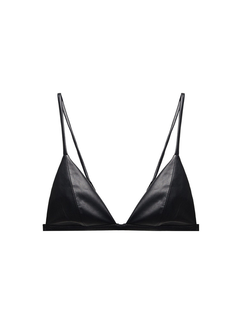 Vegan Leather Triangle Bra 1