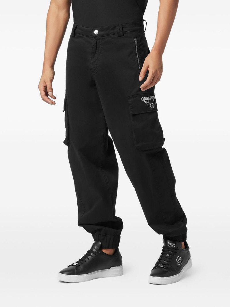 PHILIPP PLEIN Greatness embroidered cargo trousers outlook