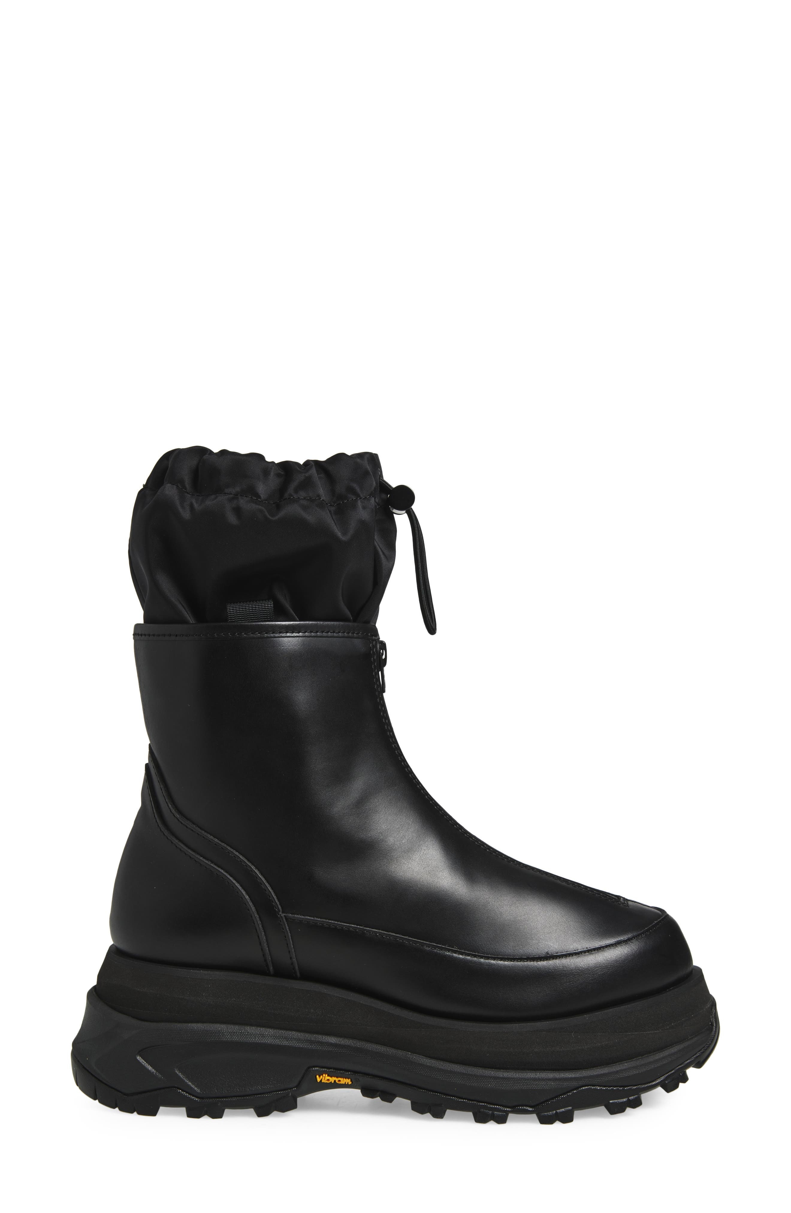 Sacai Leather Platform Boot in Black at Nordstrom - 3