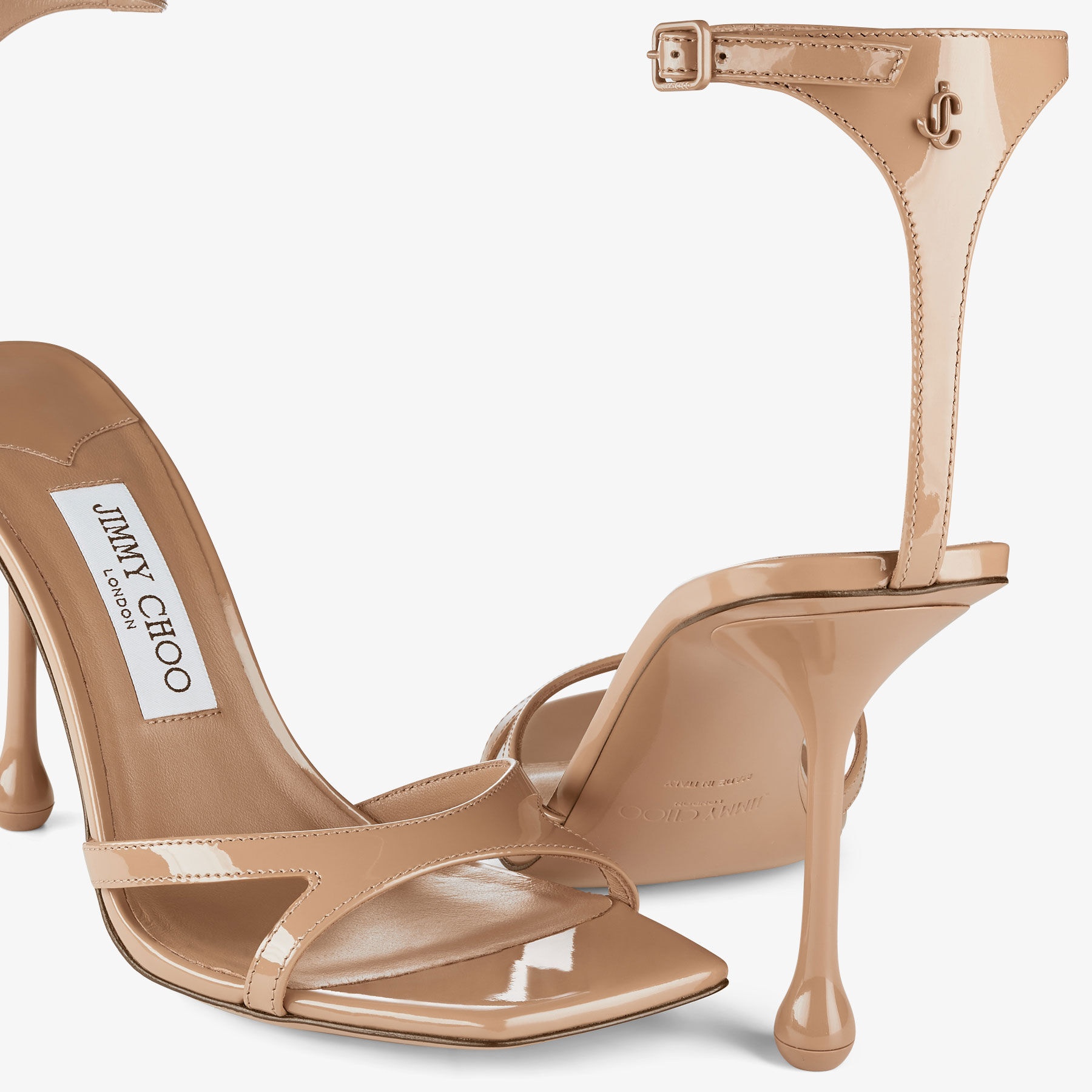 70%オフセールJIMMY CHOO IXIA PATENT LEATHER SANDAL JIMMY CHOO: Ixia sandal in patent leather - Black | Jimmy