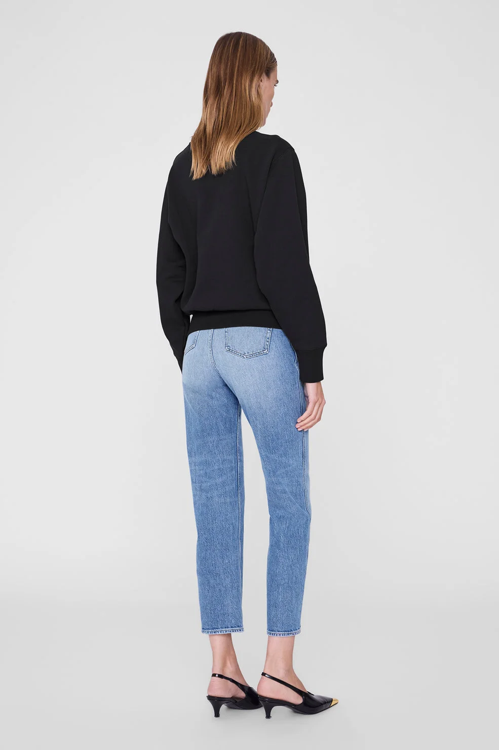 Harry Shrunken Signet Sweatshirt - Black - 1
