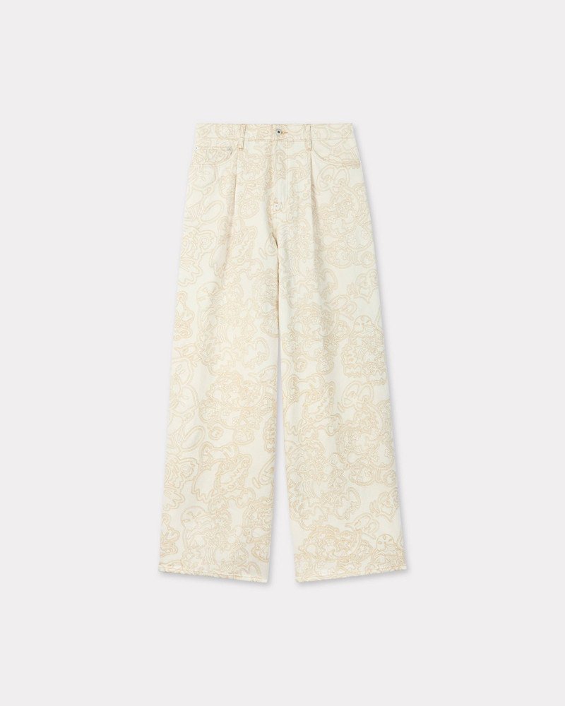 'KENZO by Verdy' embroidered buggy jeans in japanese denim - 1