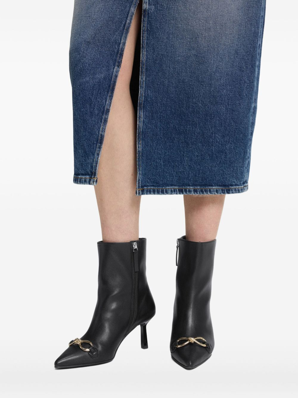 knot-detail pointed-toe ankle boots - 4