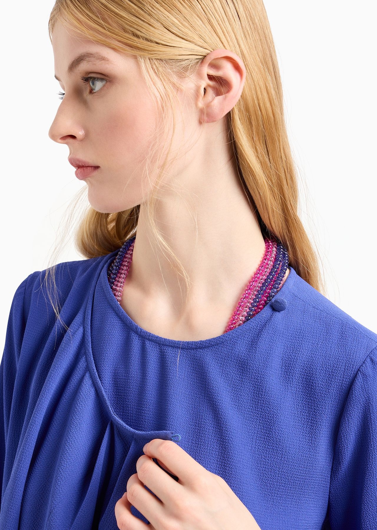 Armure crêpe ruffle jacket with wrap closure - 5