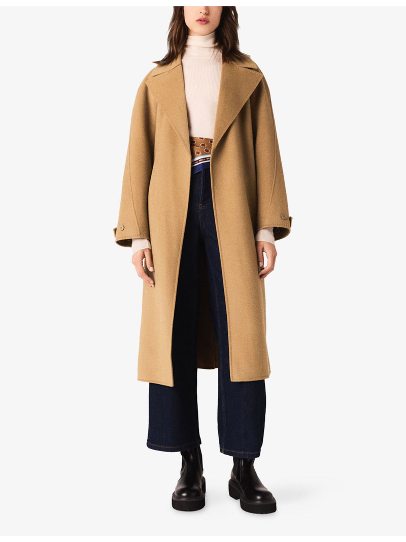 maje Double-Faced Relaxed-Fit Wool-Blend Coat outlook