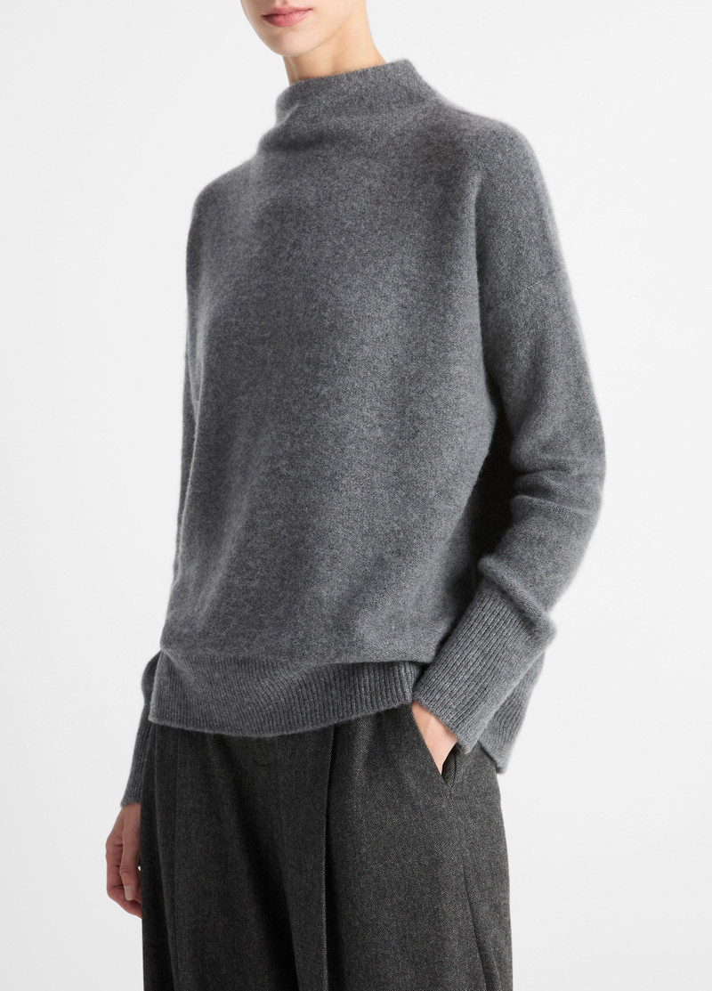Vince Plush Cashmere Funnel-Neck Sweater outlook