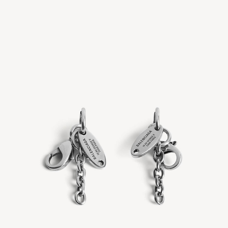 Women's Everyday Chain Earrings in Antique Silver 1