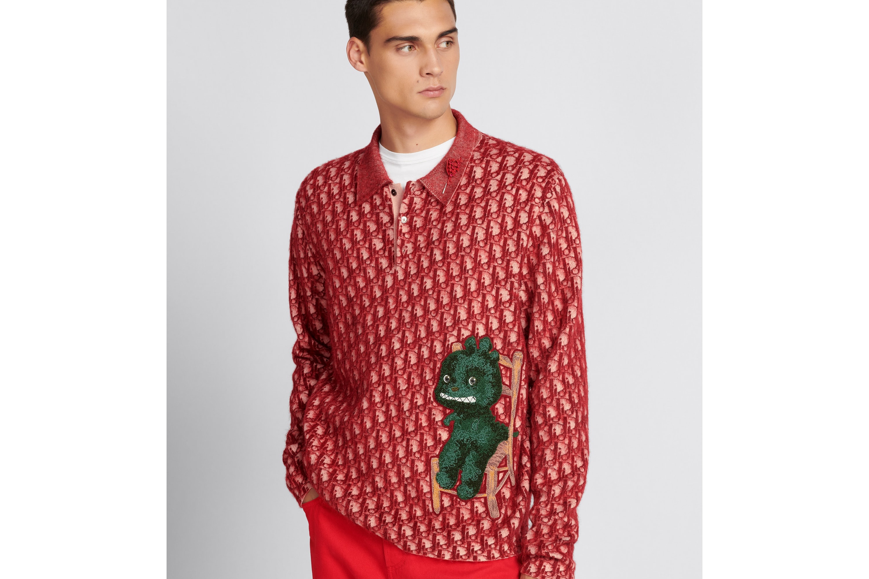 DIOR AND OTANI WORKSHOP Long-Sleeved Polo Shirt - 7