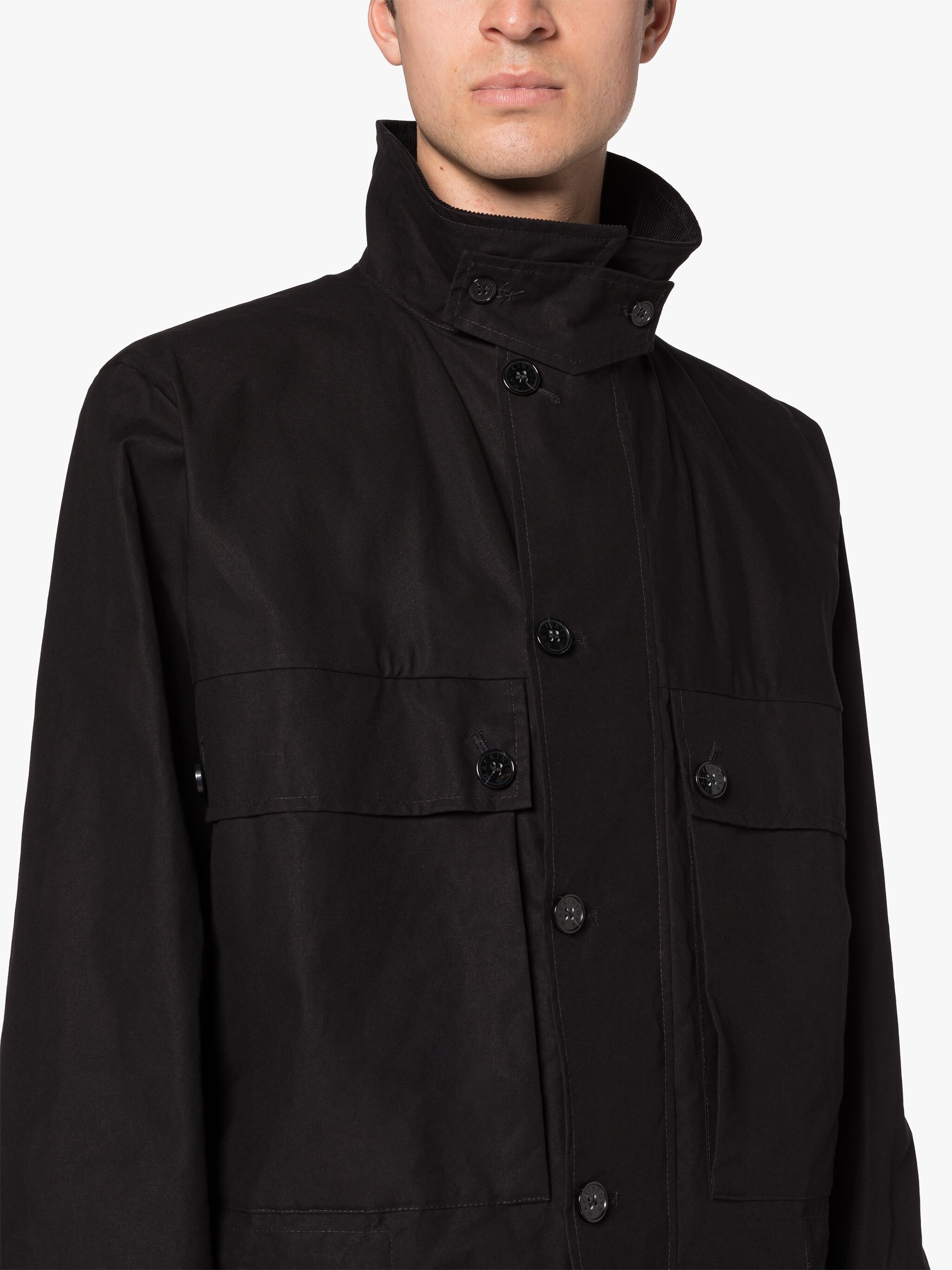COUNTRY DARK INDIGO WAXED COTTON COAT - 5