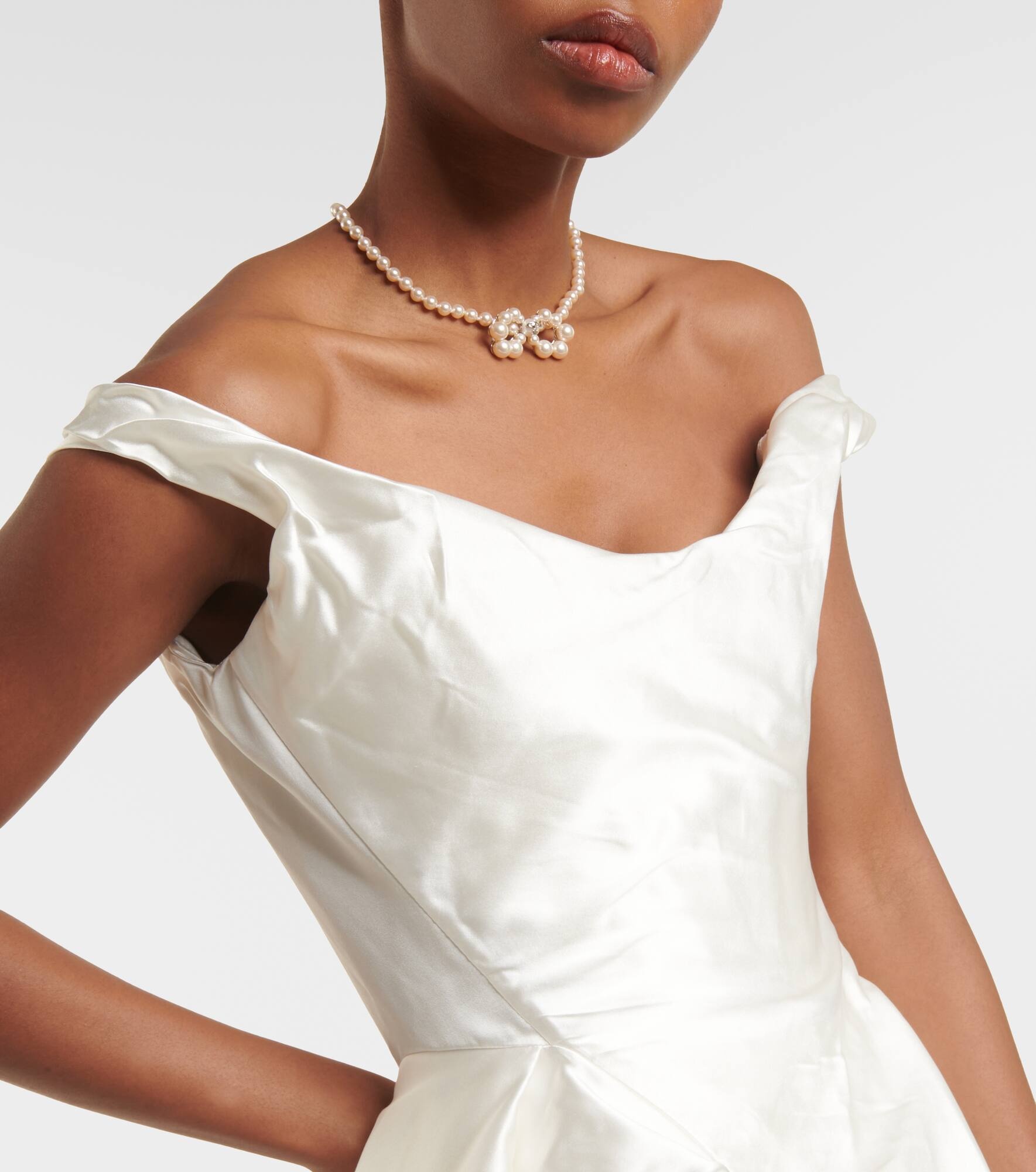 Bridal Nebula silk gown - 4