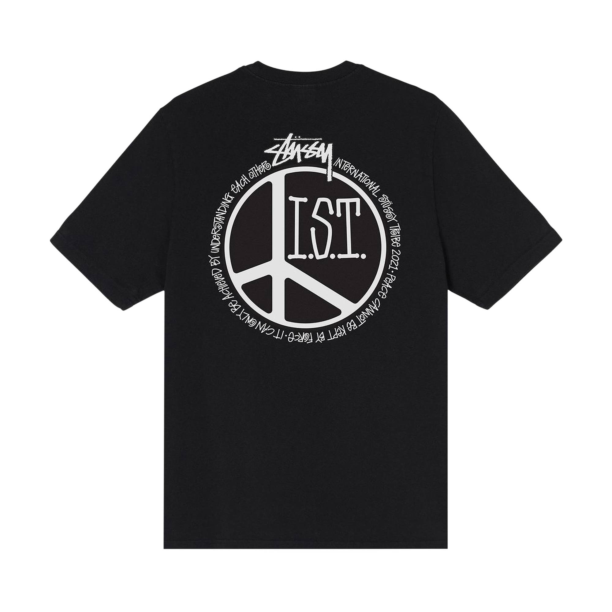 Stussy Peace Dot Pigment Dyed Tee 'Black' - 2