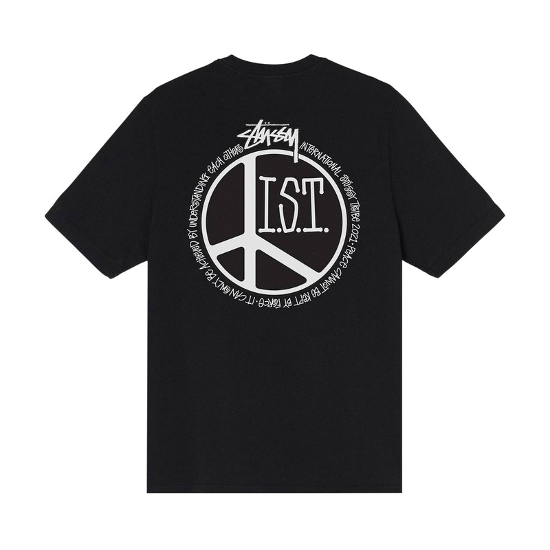 Stüssy Stussy Peace Dot Pigment Dyed Tee 'Black' outlook