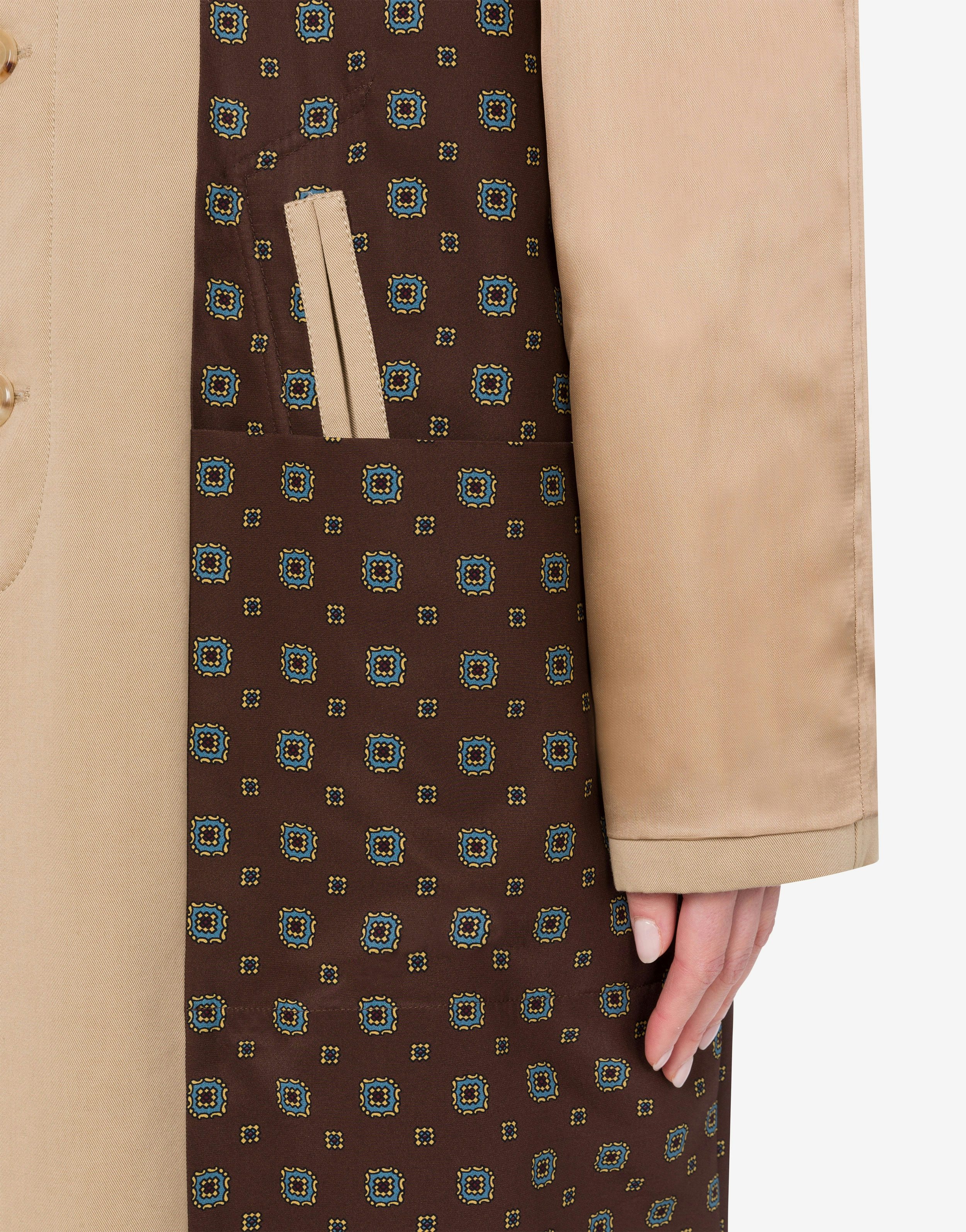 REVERSIBLE TRENCH COAT IN GABARDINE AND SATIN - 5