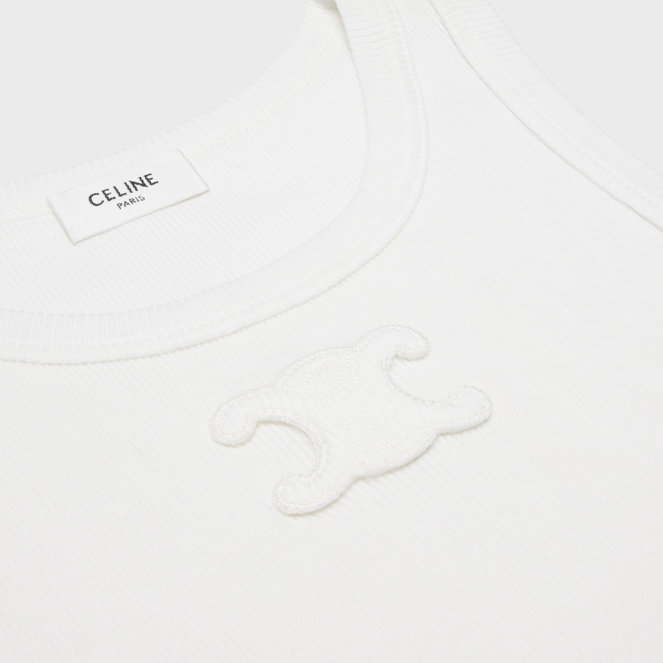 triomphe tank top in ribbed silk jersey - 3