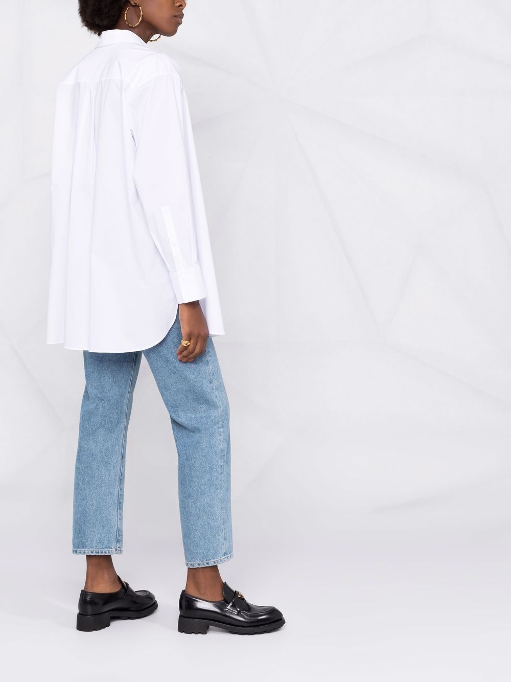 oversized poplin cotton shirt - 6