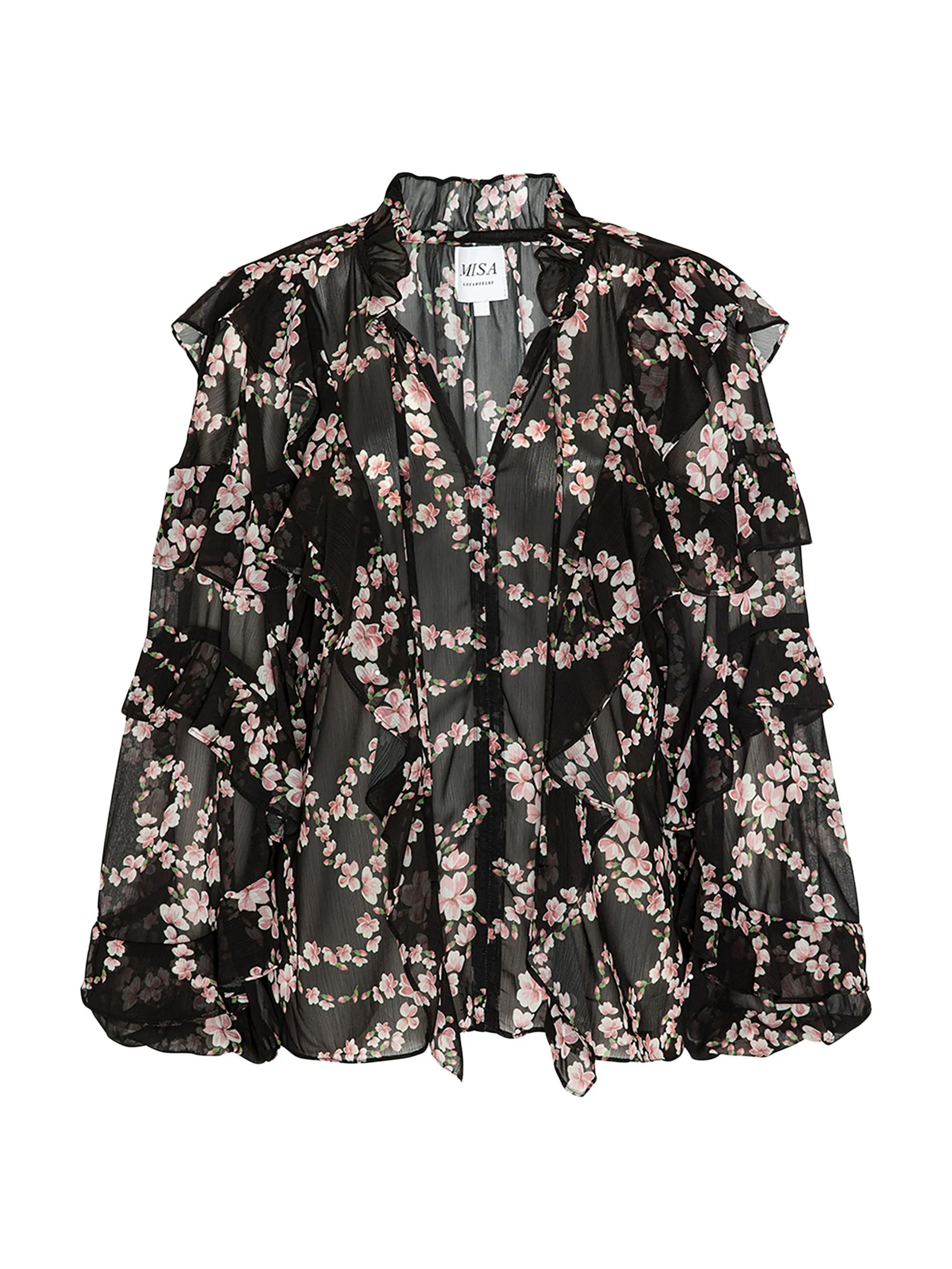 Women's Lupe Ruffled Floral Blouse - Chained Blossom - 1