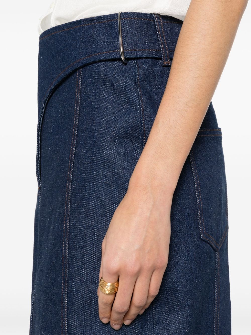 La Jupe de-Nimes Obra denim midi skirt - 5