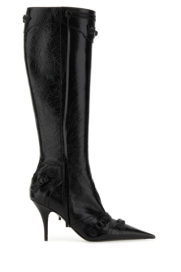 Black leather Cagole boots - 1