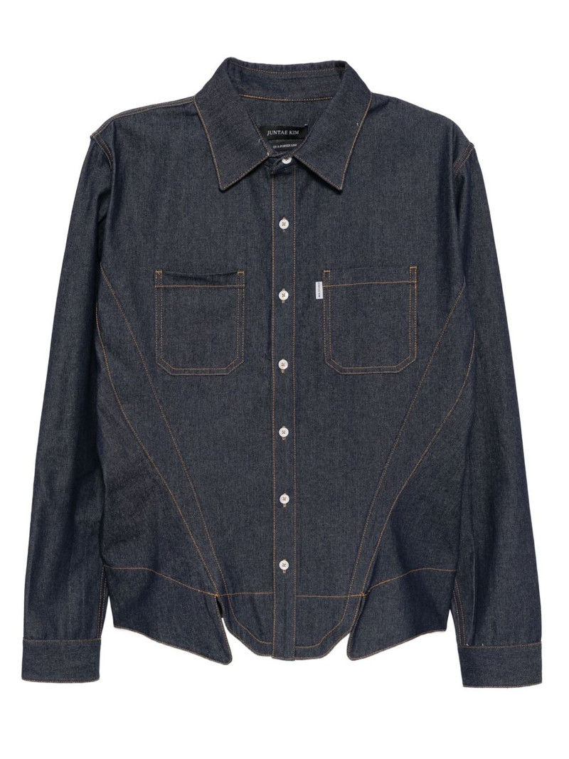corset-style denim shirt 1