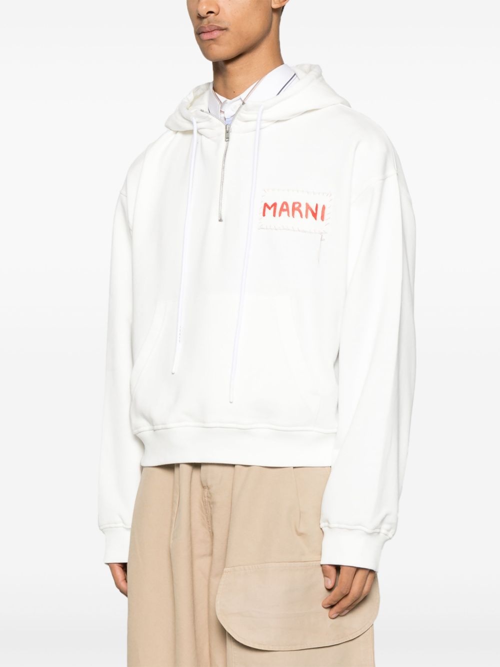 logo-patch hoodie - 3
