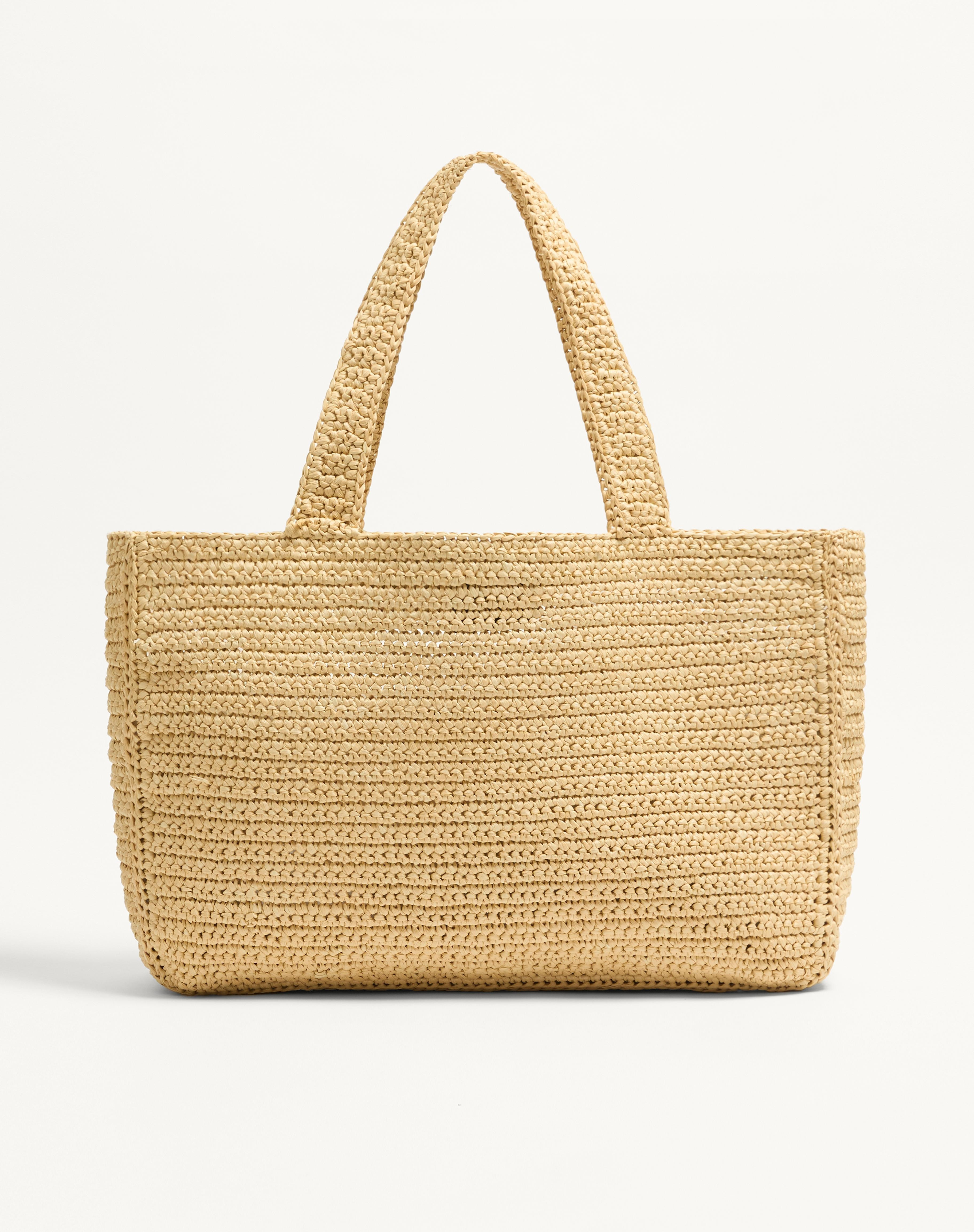 VALENTINO GARAVANI VIVA SUPERSTAR LARGE SYNTHETIC RAFFIA SHOPPING BAG - 5